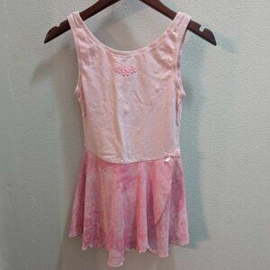 *5/$25* Girl's Xhilaration Pink Flower Skirted Dance Leotard - Size 7/8